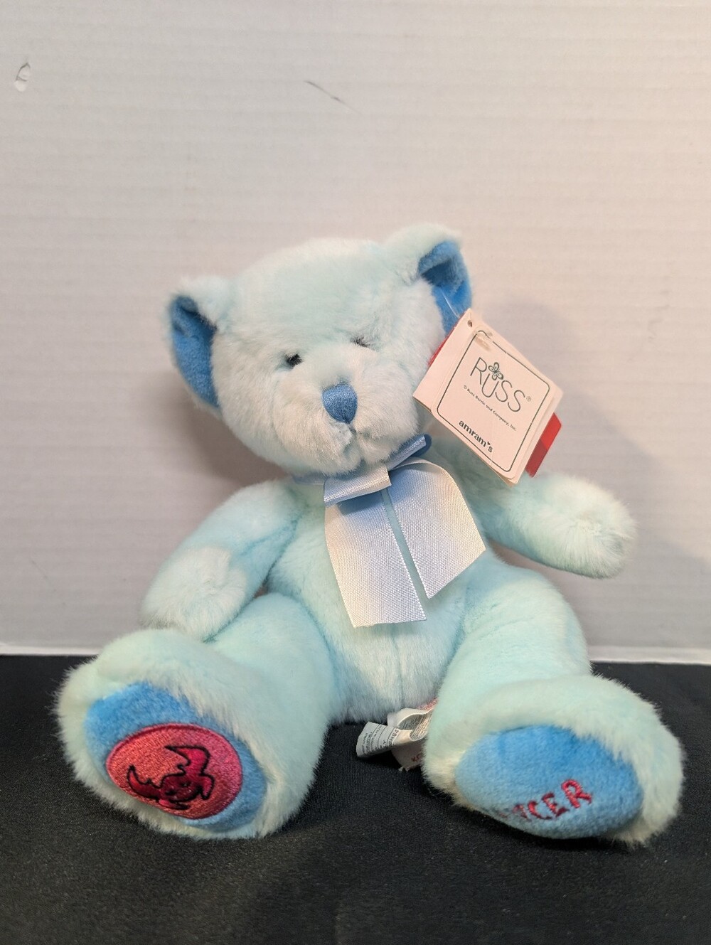 New With Tags Russ Zodiac Cancer Blue Teddy Plush Stuffed Animal Toy Bear